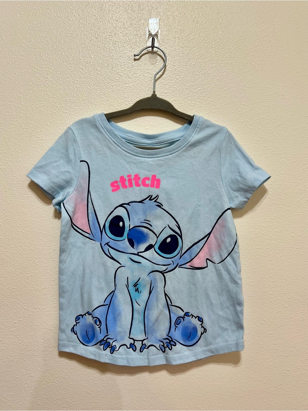 Disney Jumping Beans Stitch Graphic Tee Shirt 3T Blue Lilo & Stitch Toddler